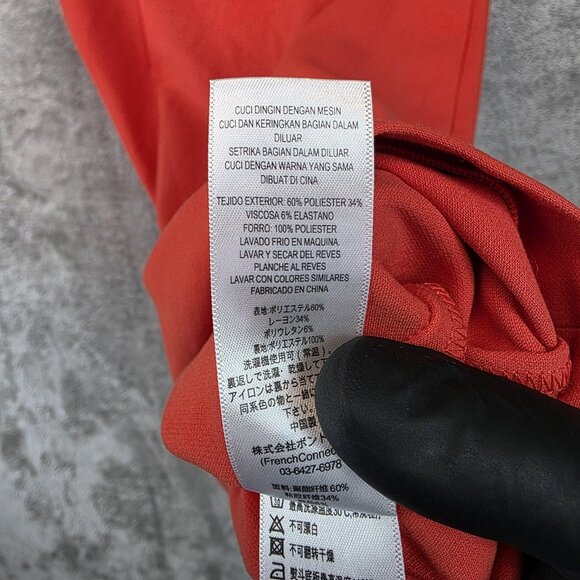 French Connection Dress Womens Size 6 Poppy Red Boh Whisper Short Sleeve New - Picture 11 of 13